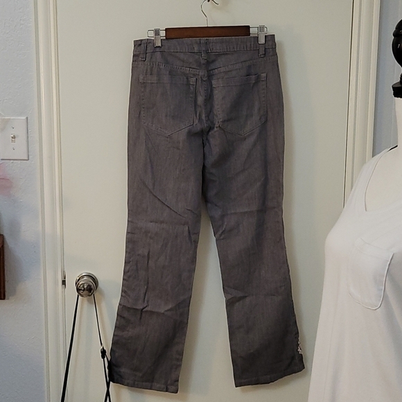 5/$25 VTG DENIM 24/7 Floral Embroidered Midrise Trouser Wide Leg Ankle Jeans - Picture 2 of 8